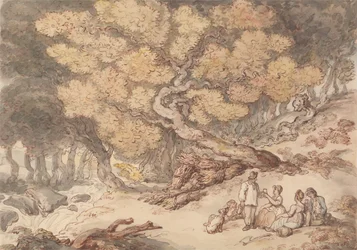 Picknick der Holzfäller